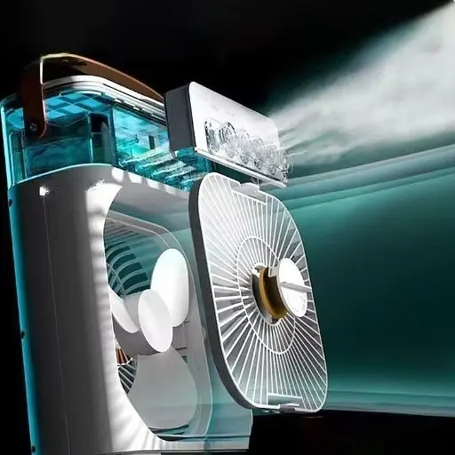 Настільний вентилятор з функцією зволожувача Air Cooler Fan Міні вентилятор - кондиціонер з відділенням для льоду - фото 5