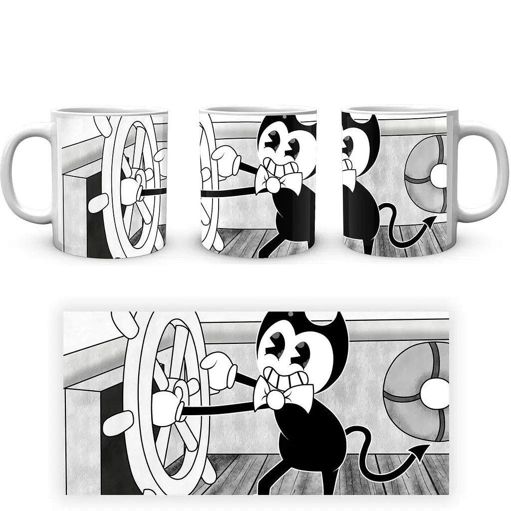 Чашка Bendy and the Ink Machine Бенді та чорнильна машина BIM 02.05 330 мл білий - фото 4