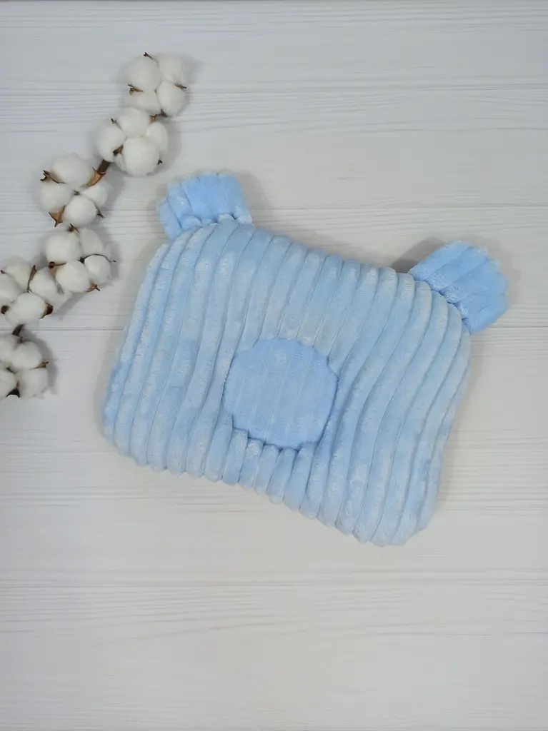 Дитяча ортопедична подушка 24×32 для новонароджених a.l.babybox Горох Блакитний - фото 2