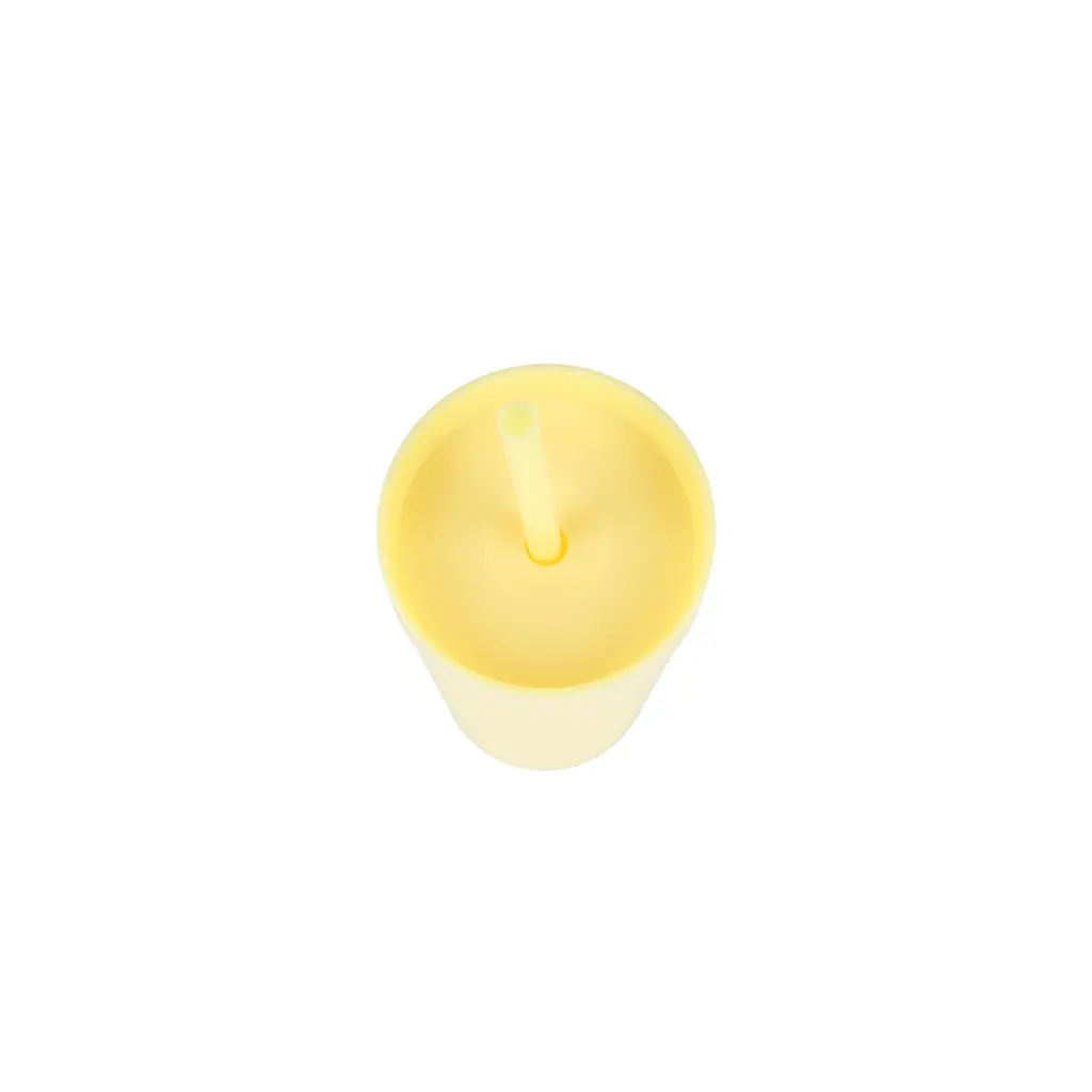 Охлаждающий матовый стакан 473 мл BPA-Free с трубочкой 21х6.5см yellow - фото 3