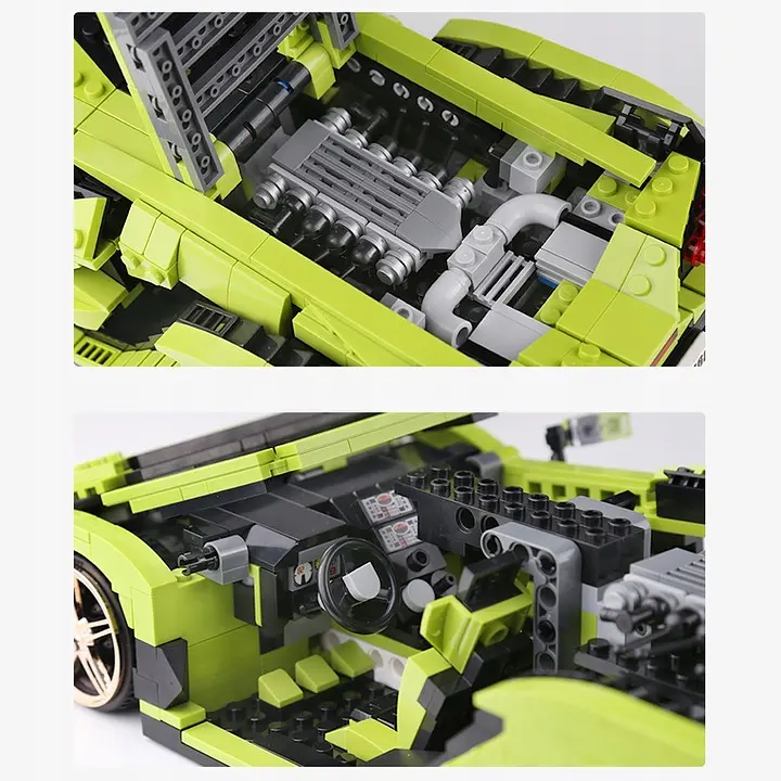 Конструктор машина MOULD KING  Lamborghini  Sian Sierne ламборджині для дітей та дорослих 1133 деталей - фото 8