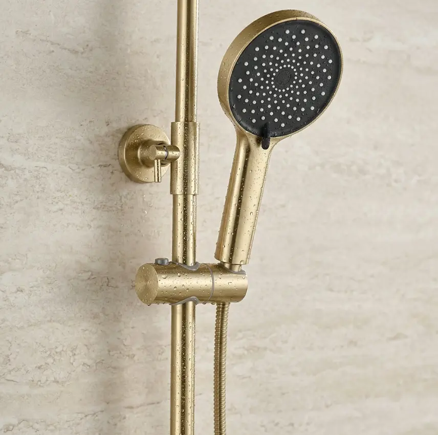 Душова система з виливом Rea Lungo Stripe brushed gold REA-P9490 - фото 3