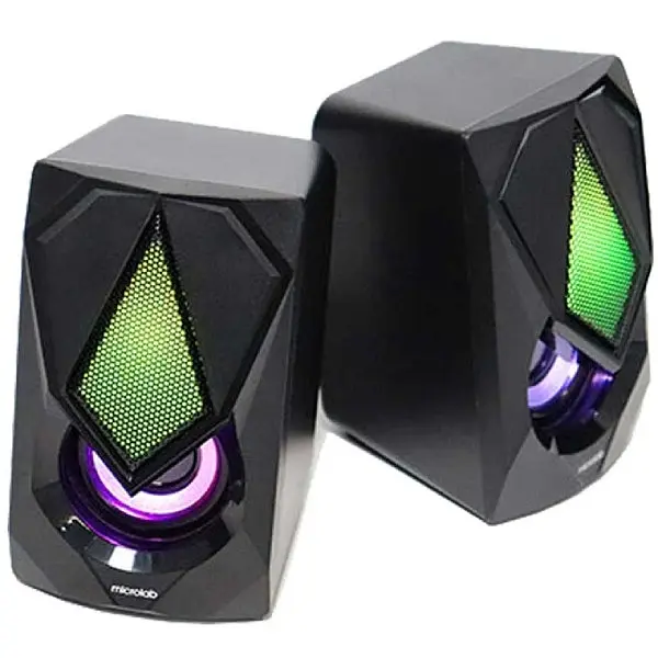 Акустична система 2.0 Microlab B-25 LED 6W чорна - фото 2