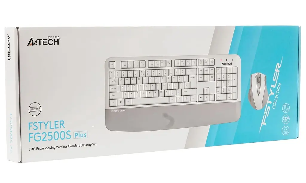 Комплект (клавиатура и мышь) A4Tech Fstyler FG2500S Plus White - фото 8