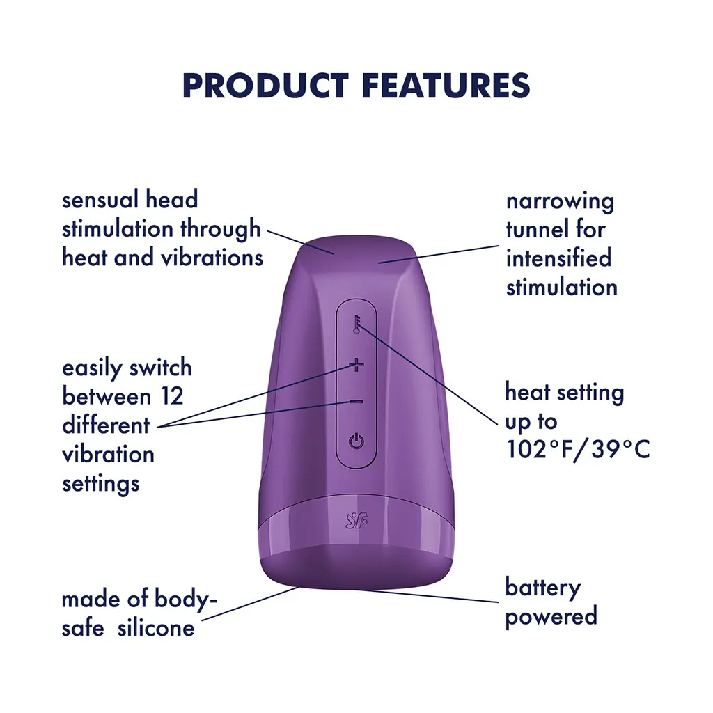 Мастурбатор імітатор мінету Satisfyer Men Heat Vibration Battery Series - фото 6