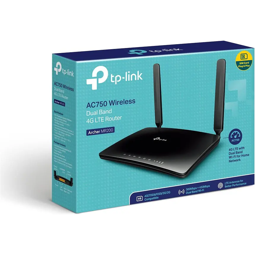 Бездротовий маршрутизатор (роутер) TP-Link Archer MR200 4G [93950] - фото 4