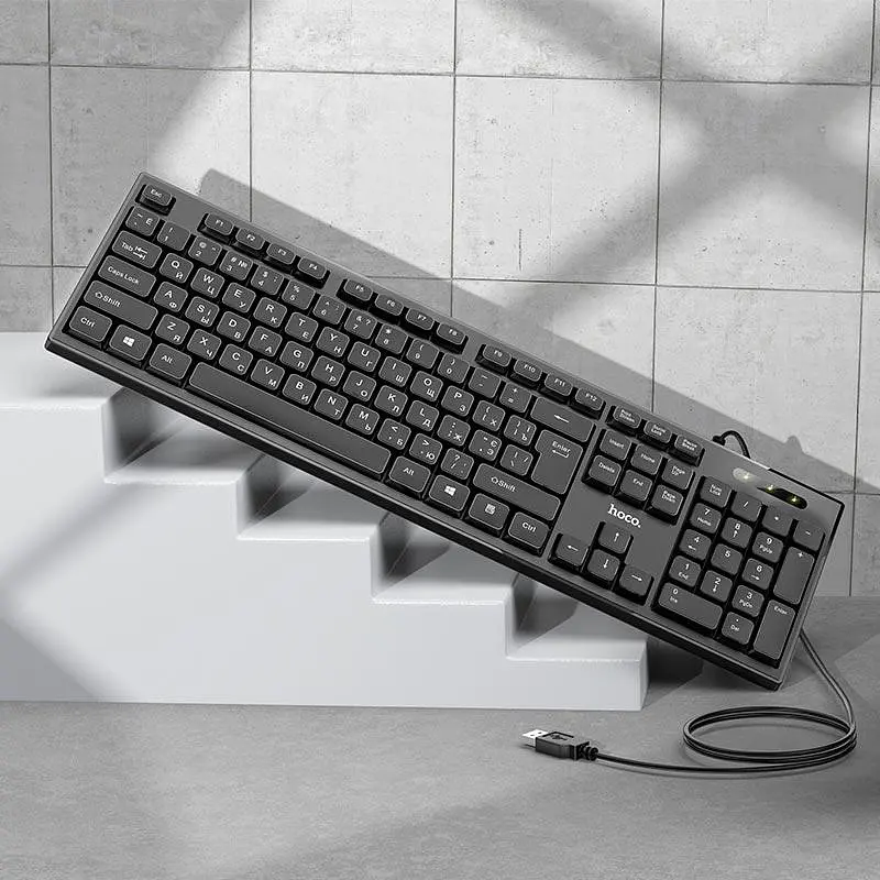 Клавиатура HOCO Ice wolf wired business keyboard GM23 (ru/ukr/en) - фото 3