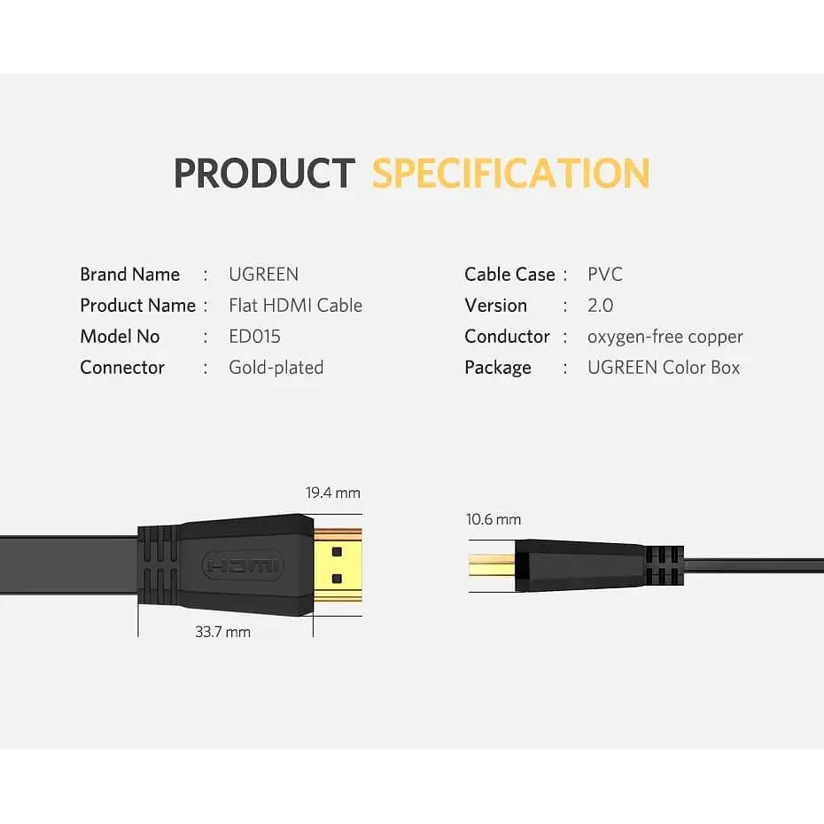 Кабель Ugreen HDMI-HDMI V 2.0 2 м (70159) - фото 4