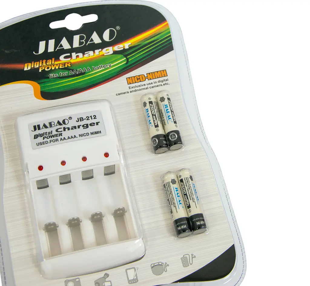Заряджання для акумуляторних батарей JIABAO JB-212 + акумулятори 4 шт AAA - фото 3