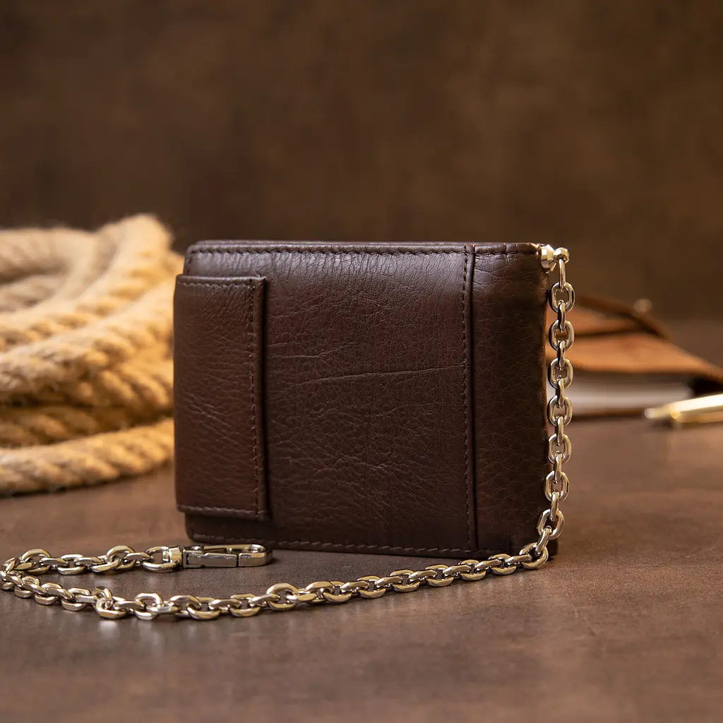 Портмоне унісекс з ланцюжком Vintage 11х9х1 см acs0016980 - фото 6