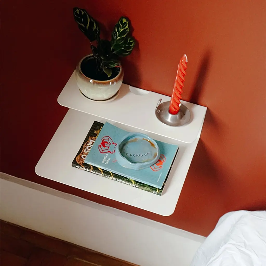 Полиця-тумба приліжкова металева Nice & Cozy Pardal біла - фото 3
