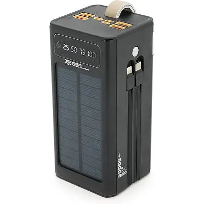 Батарея універсальна 7GO 50000mAh PD/22.5 Solar Black (GPW-01 / 45006) - фото 2