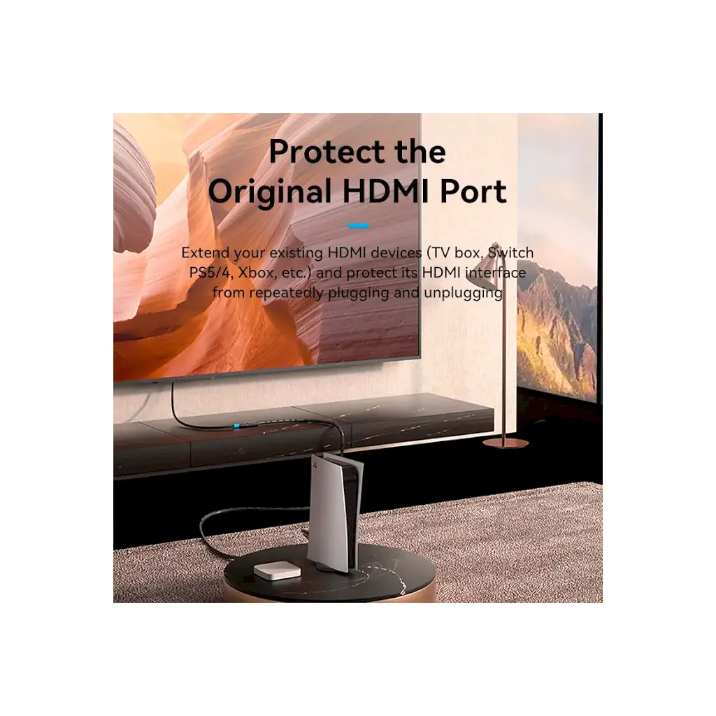 Кабель мультимедійний HDMI M to HDMI F 5.0m V2.0 4K60Hz Vention (AHCBJ) - фото 4