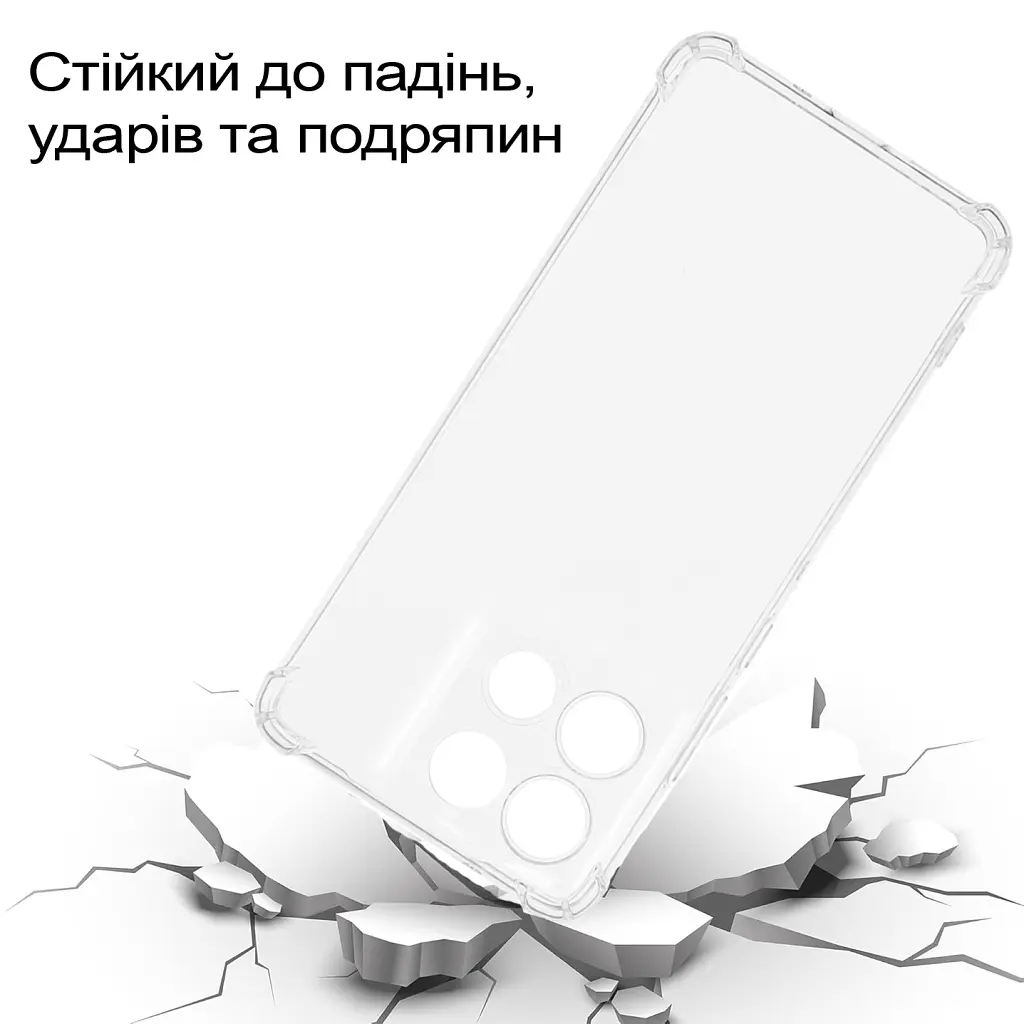 Чохол до мобільного телефона BeCover Anti-Shock Motorola Moto G86 Clear (713803) - фото 3