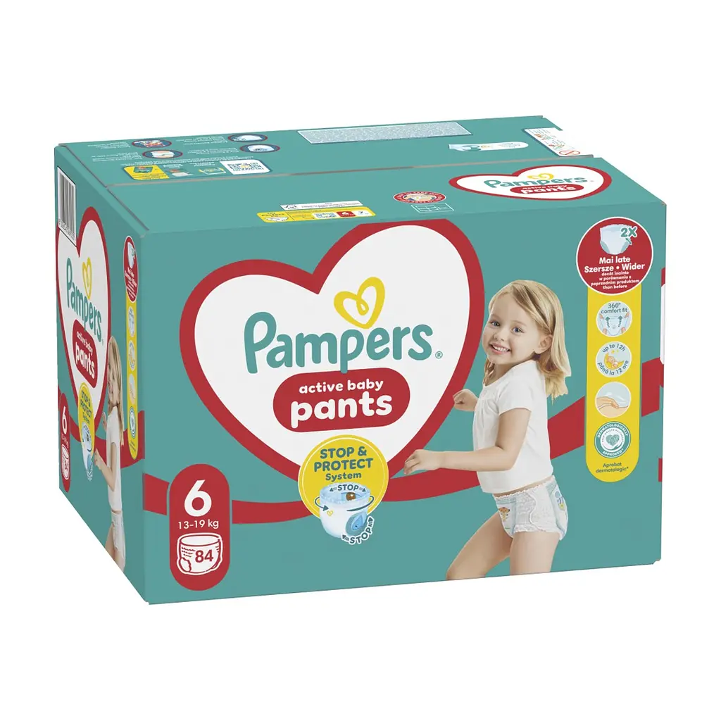 Підгузки Pampers трусики Pants Giant Розмір 6 (14-19 кг) 84 шт (8006540069530) - фото 2