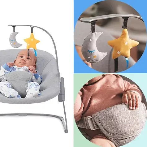 Дитячий шезлонг Kinderkraft Calmee Grey (5902533919048) - фото 10