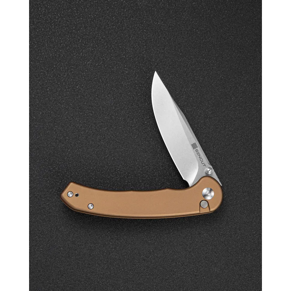 Ніж складаний туристичний Sencut Ingot (8.2 см) D2 / Aluminum коричневий - фото 8