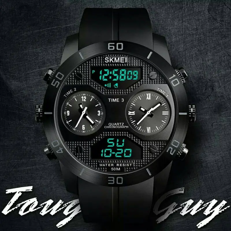 Наручний годинник чоловічий Skmei 1355 Black, 1355BK (17127) - фото 3