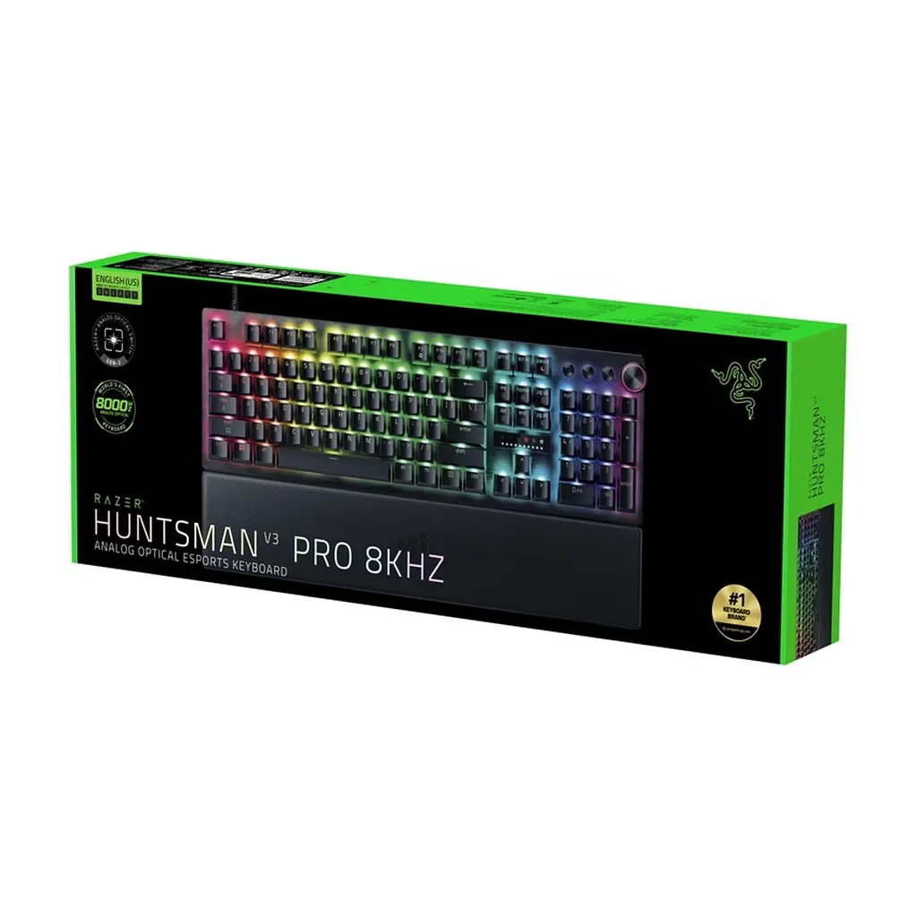 Клавіатура Razer Huntsman V3 Pro Analog Optical Switch 8KHz USB UA Black (RZ03-05530100-R3M1) - фото 7