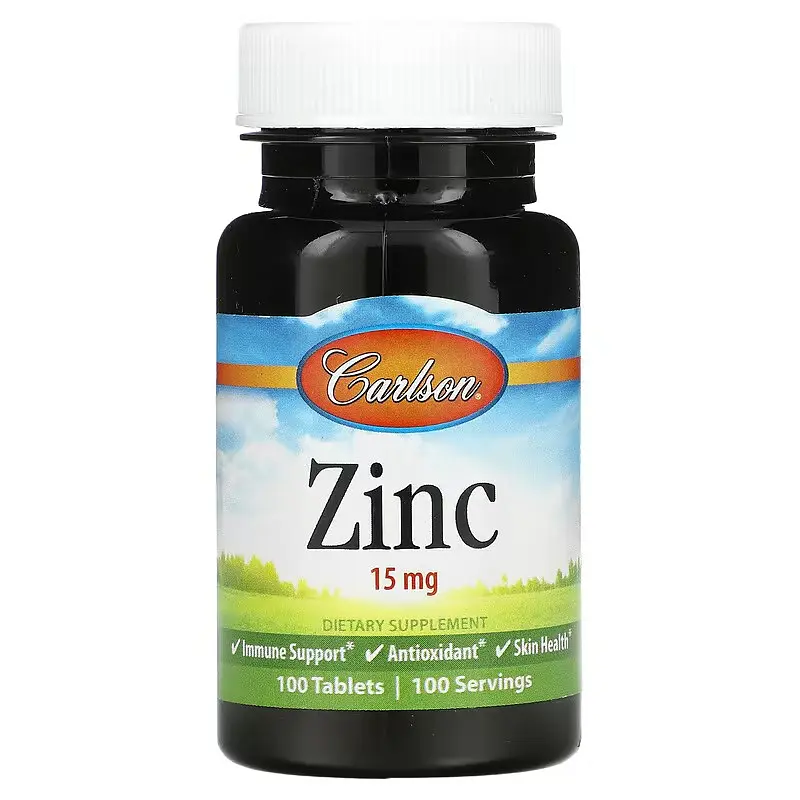 Цинк Zinc 15 mg 100 Tablets Carlson vit0004747