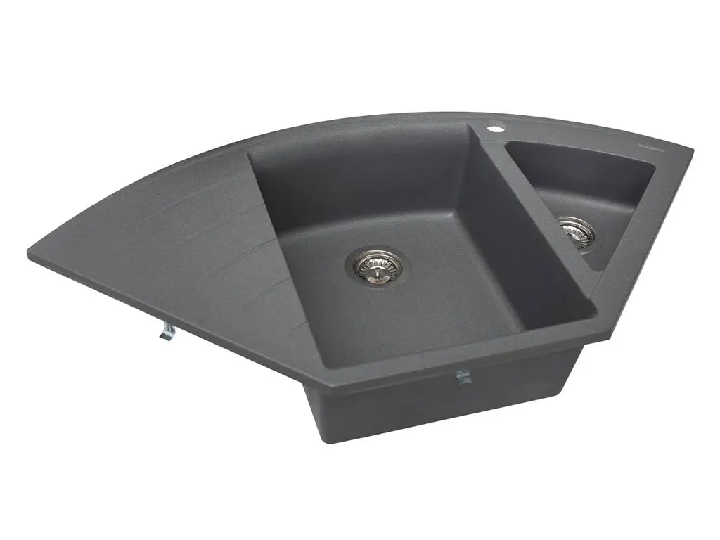Кухонна мийка Miraggio EUROPE gray (0000014) Граніт, Врізна, Сірий - фото 3