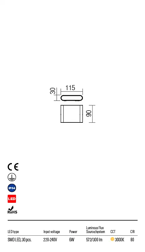 Бра вуличне POCKET AP LED SMD 6W IP54 DB (5.1.2) Redo(nou) 9053 - фото 3