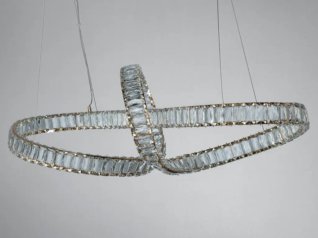 Підвісна LED-люстра Diasha D8861/800x300G, кришталева спіраль, золото, 85 W, пульт ДК - фото 6