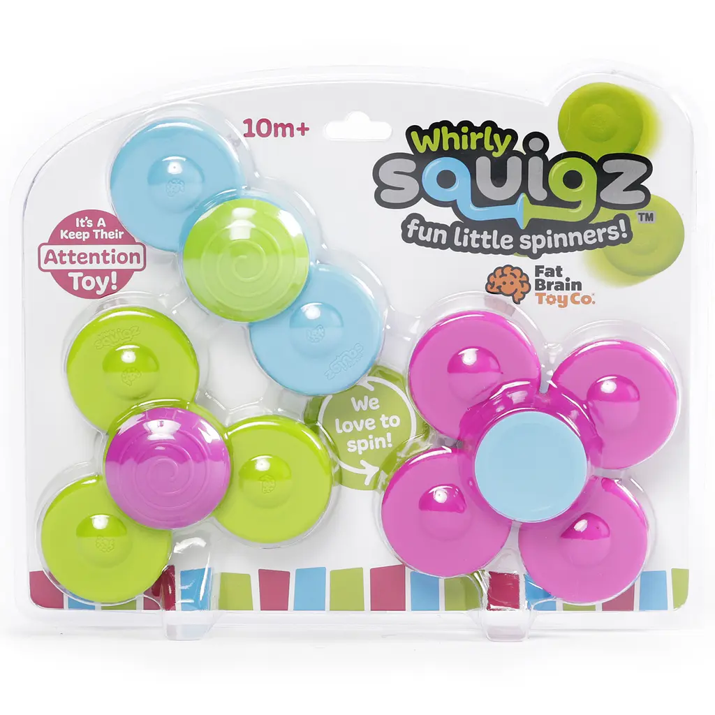 Набір прорізувачів-спіннерів із присосками Fat Brain Toys Whirly Squigz, 3 шт. (F210ML) - фото 8
