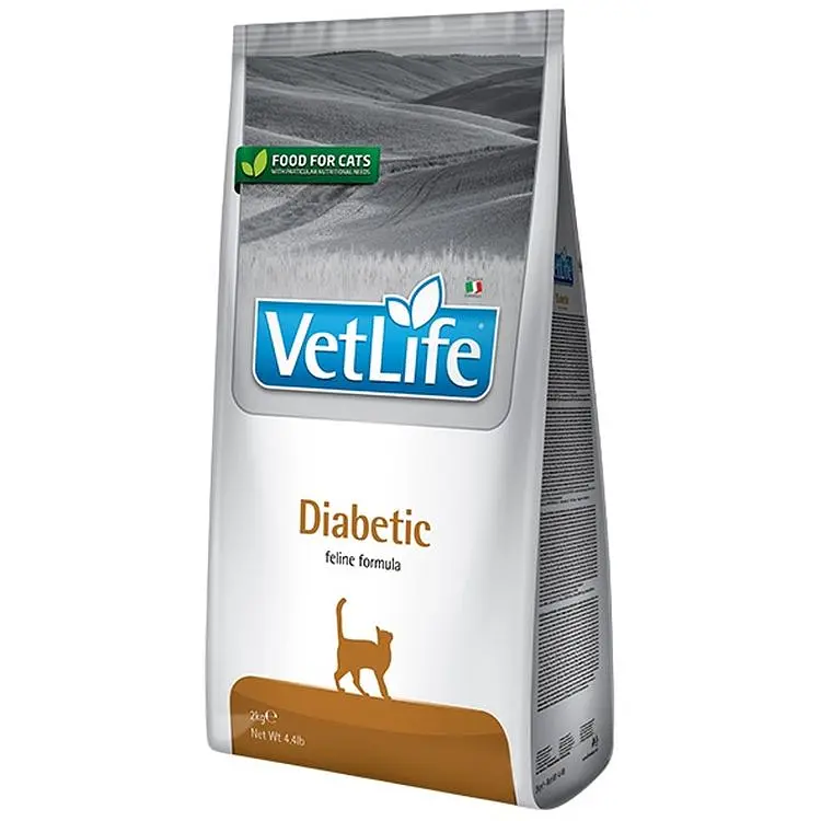 Сухий корм для котів Farmina Vet Life дієтичне харчування для контролю рівня глюкози в крові при цукровому діабеті 2 кг - фото 1