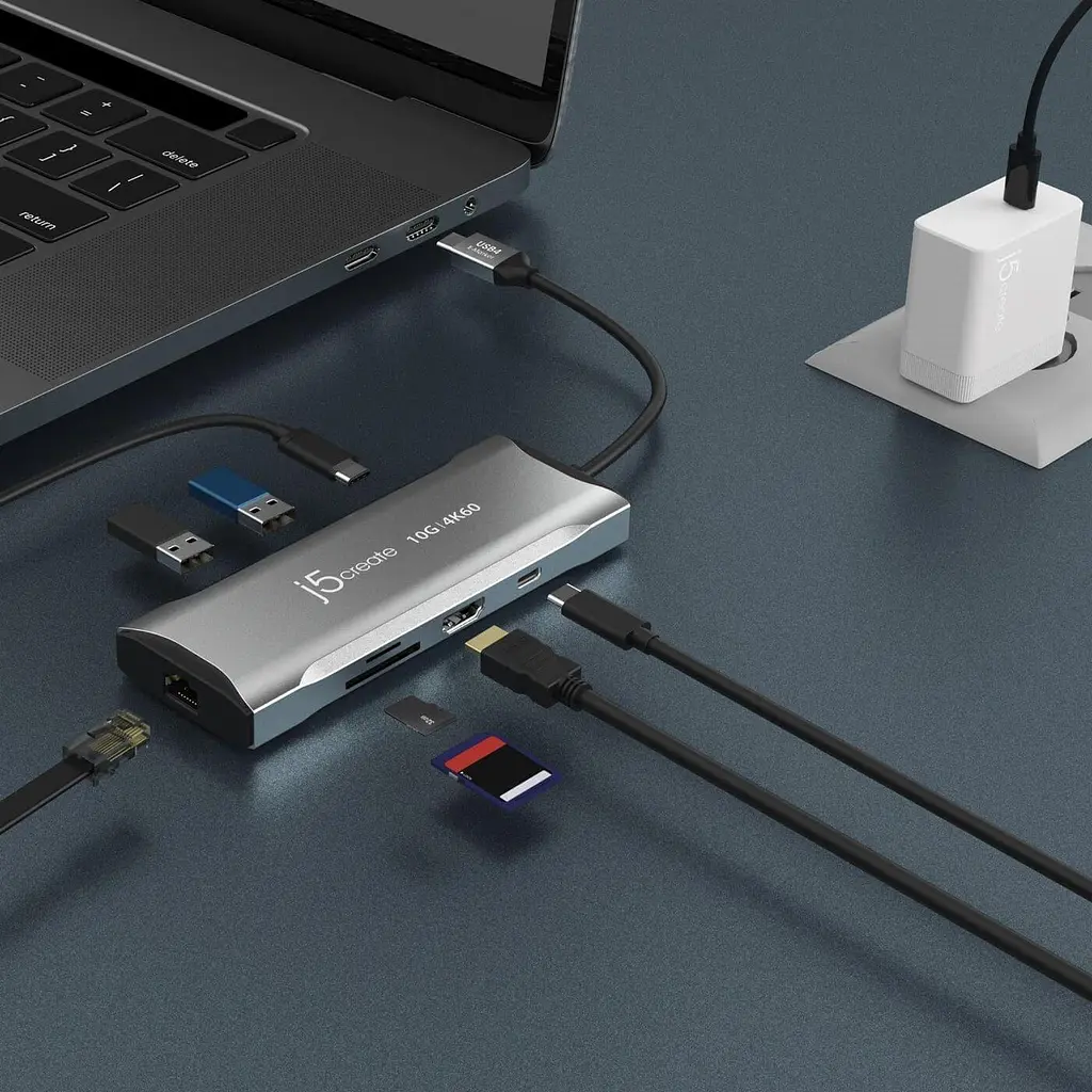 USB-хаб j5create JCD393-N, USB Type-C 7-в-1 (JCD393-N) - фото 7