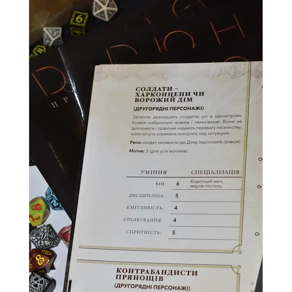 Настільна гра Geekach Games Дюна. Пригоди в Імперії - Швидкий старт (Dune RPG Wormsign Quickstart Guide) (укр.) (GKRP0015ph) - фото 4