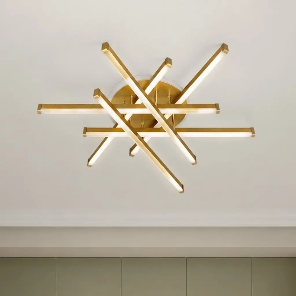 Золота стельова LED-люстра Artlight W165/6GD 85 Вт, 3 режими світла, 73×71 см, від 16-25 м² - фото 2