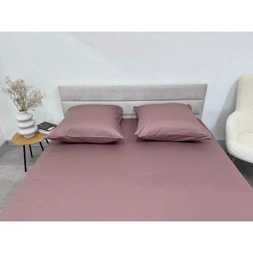Наволочка Ecotton Stucco сатин 50х70 см 2 шт. коричнева (24743) - фото 4