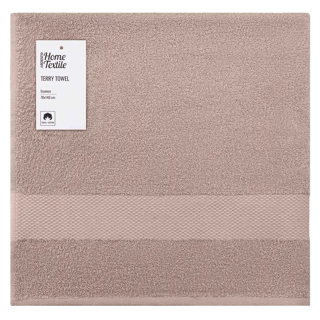 Полотенце махровое Ardesto Essence 70х140см, 100% хлопок, бежевый pbe0050371 - фото 2