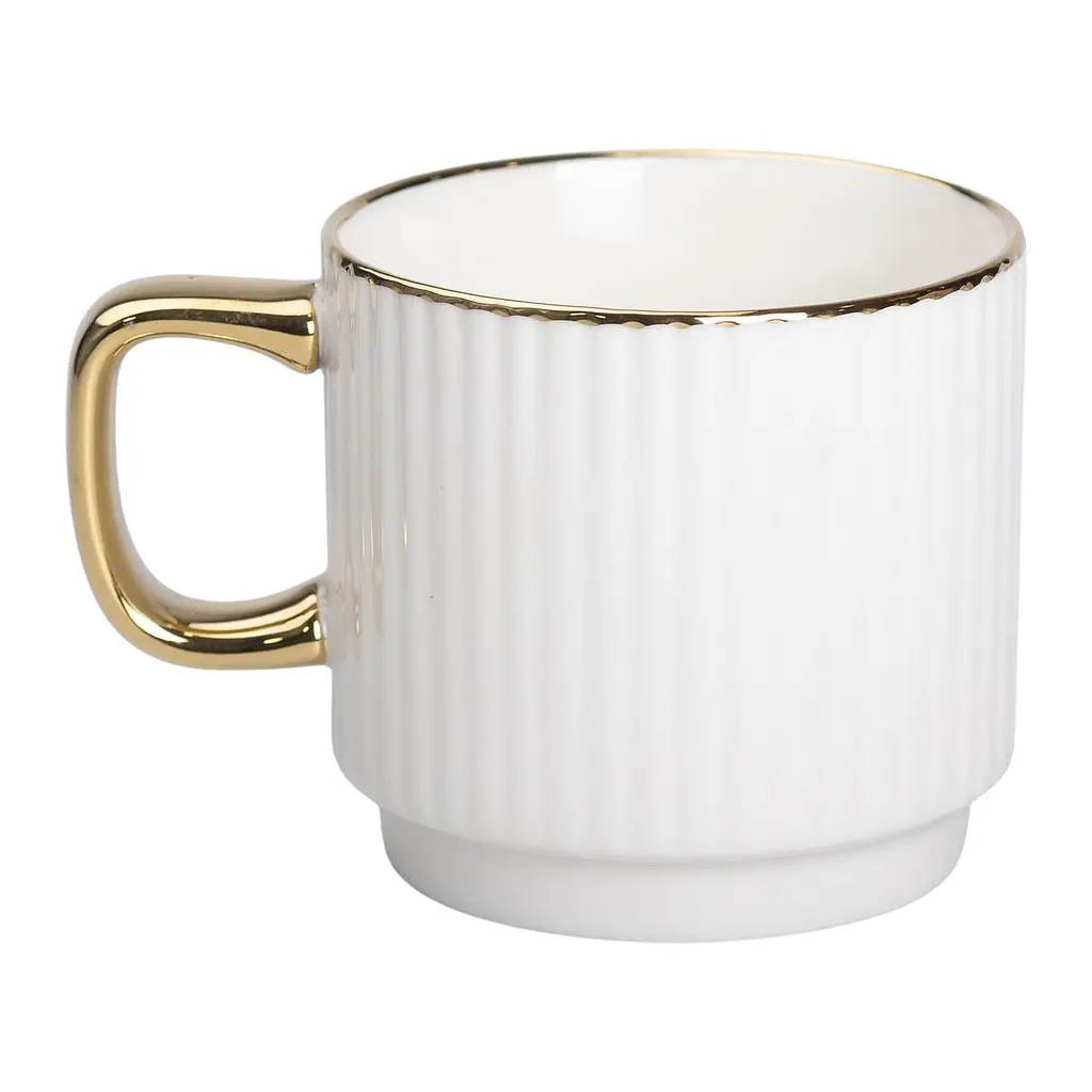 Чашка порцелянова 300 мл рельєфна, білий Liling Rongxiang Ceramic RX-N231129W - фото 11