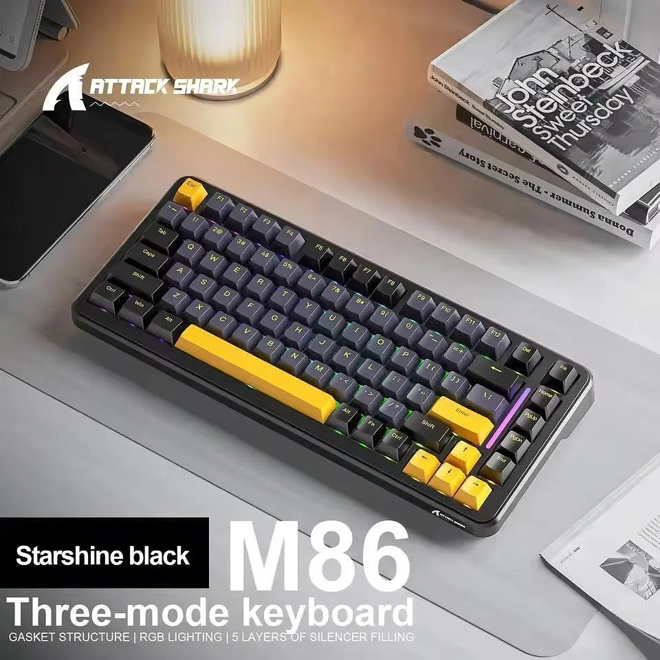Клавіатура Attack Shark M86 RGB Linear Blueberry Switches Black (AS-6972792470474-SB-UA) [166766] - фото 4