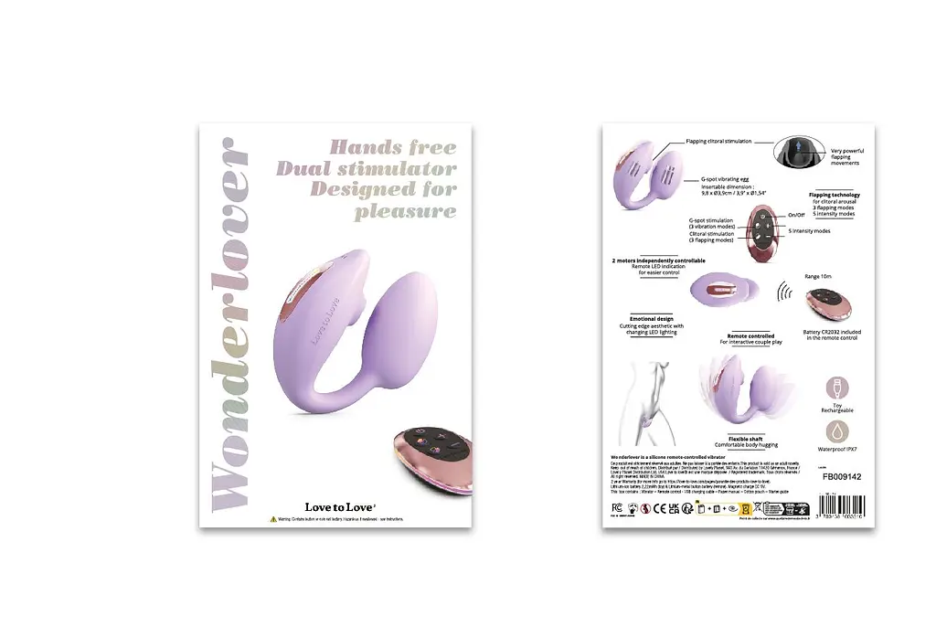 Вакуумний стимулятор клітора з вібрацією Love To Love Wonderlover бузковий - фото 6