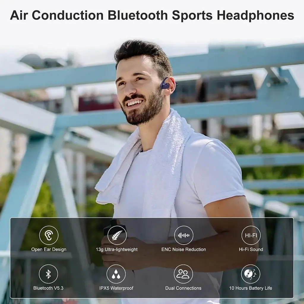 Навушники Giveet Open Ear Bluetooth 5.3 із вбудованим мікрофоном - фото 4