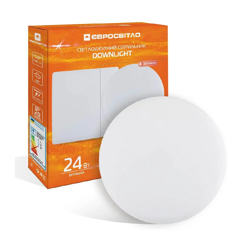 Світильник точковий Євросвітло LED-R-170-24 4200К без рамки - фото 3