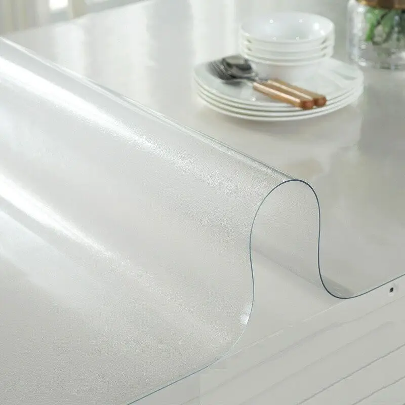 Мягкое стекло Прозрачная силиконовая скатерть на стол Soft Glass Защита для мебели 1.4х1.0 м (тощина 1.5мм) - фото 9