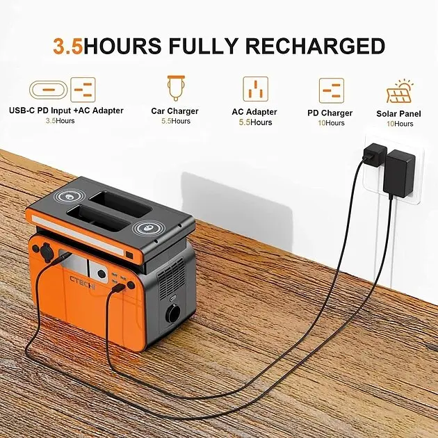 Зарядна станція CTECHi GT500 Portable Power Station 500W 518Wh - фото 5