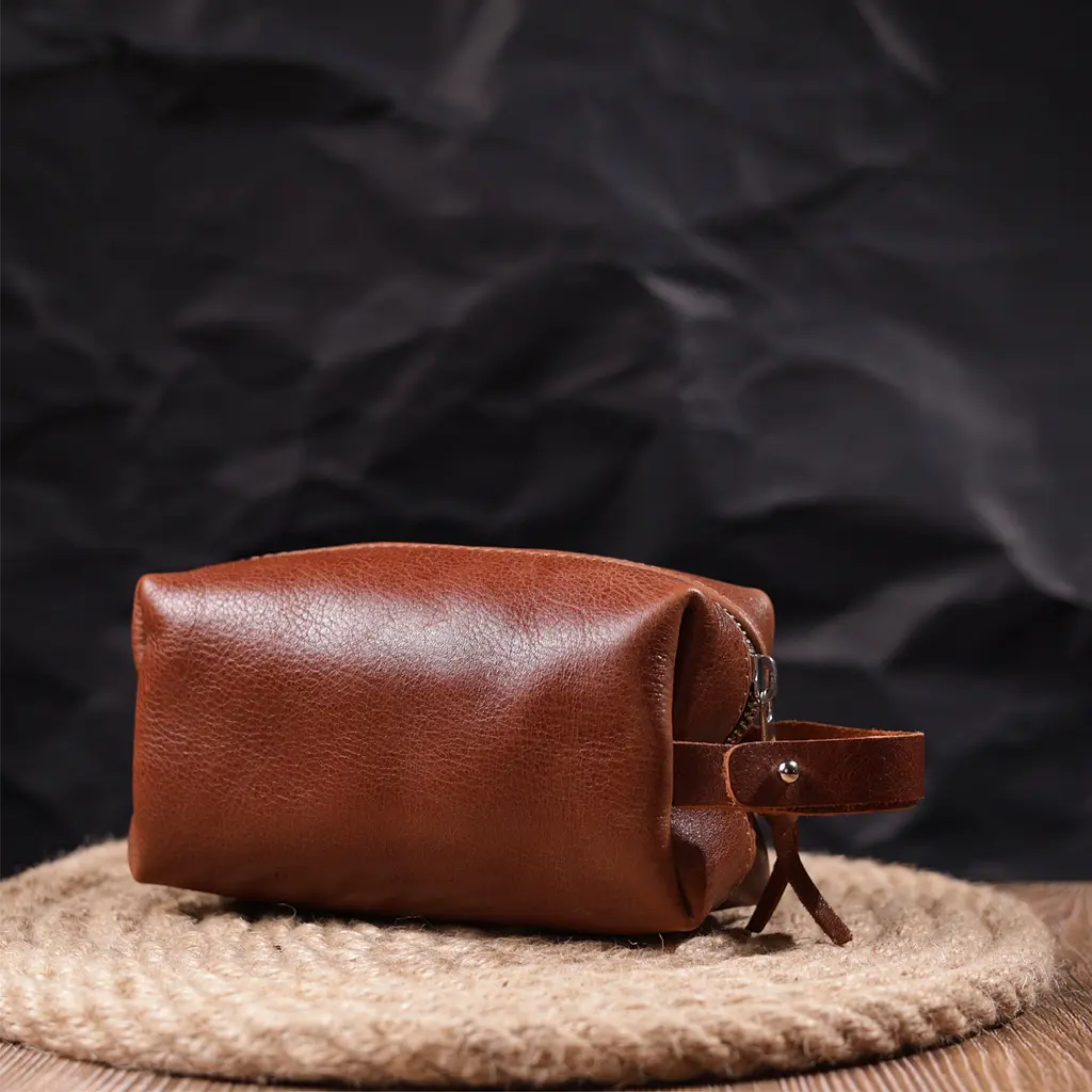 Кожаная косметичка мужская GRANDE PELLE 15х8х7 см sum0020990 - фото 7