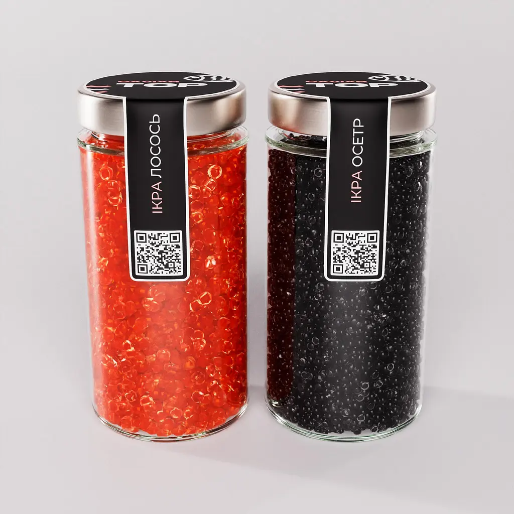 Ікра "Лосось+Осетр" CapsFood імітована в Банці 500+500 г duplication