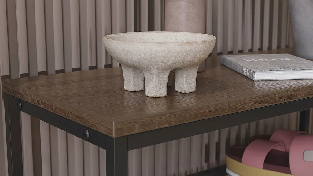 Полиця для взуття Слайм 4 Ferrum-decor 820x630x260 Чорний метал ДСП Дуб Сонома Трюфель 16 мм (FRD-105163) - фото 5