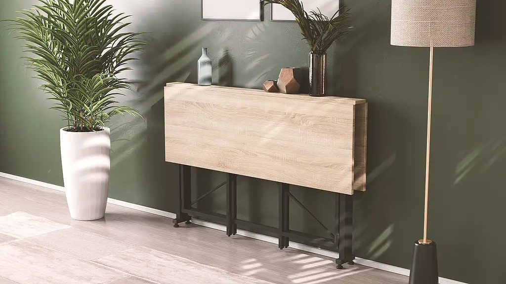 Стол-книга трансформер Орион 3 Ferrum-decor 750x1150x880 Черный металл ДСП Дуб Сонома 16 мм (FRD-105084) - фото 2