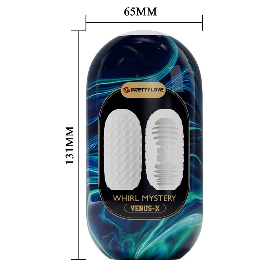 Мастурбатор-яйцо Pretty Love Mystery Venus X Egg двухсторонний, 13.1х6.5 см - фото 6