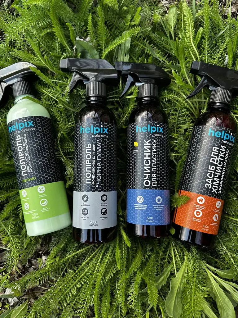 Набір для догляду за авто 4 в 1 HELPIX Professional: очисники та поліролі для салону і шин - фото 3