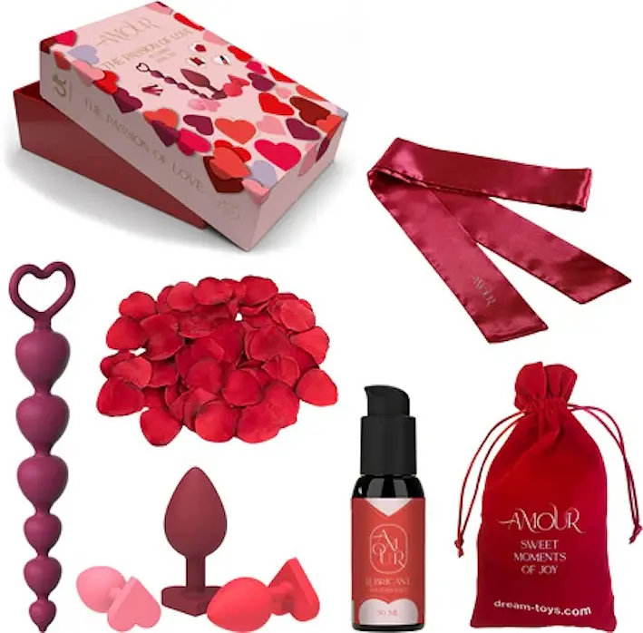 Набір Dreamtoys Amour The Passion Love Alluring Anal Kit 7 шт. червоний - фото 9
