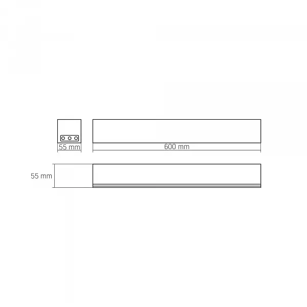 LED світильник лінійний магістральний VIDEX BNL02 24W 0.6М 5000K 220V Black - фото 21