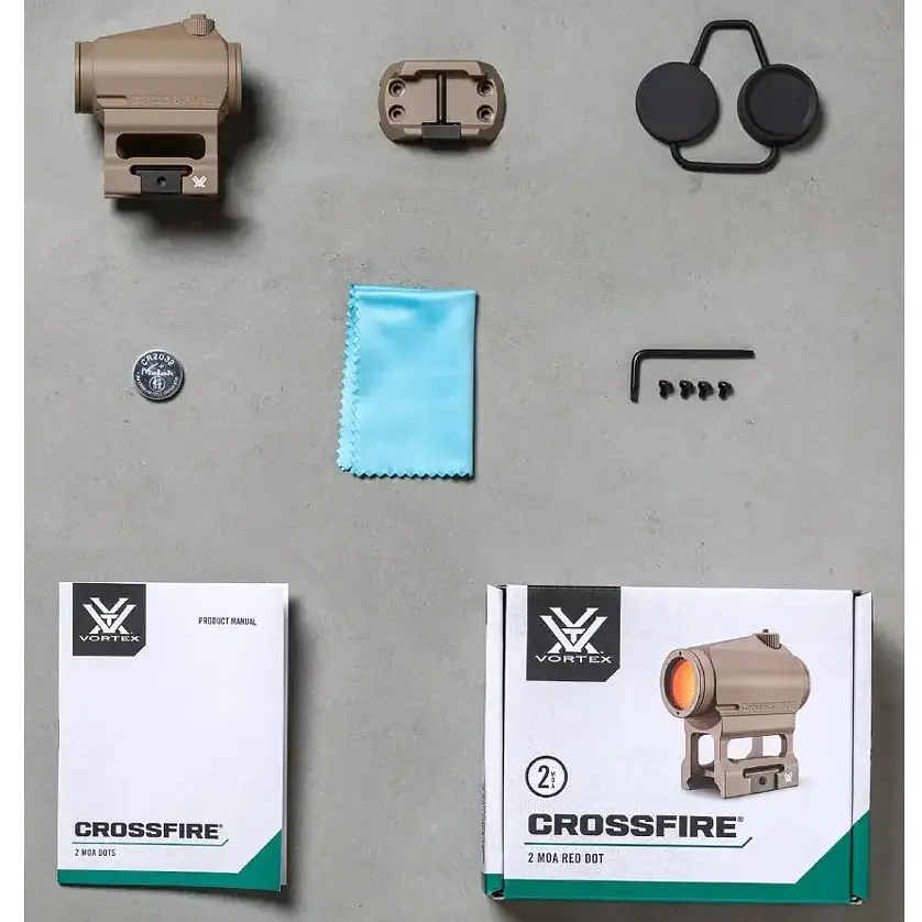 Прицел коллиматорный Vortex Crossfire 2 MOA Weaver Tan - фото 8